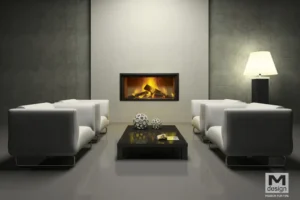 M-DESIGN Ενεργειακό Τζάκι Argento Wood 1050 H